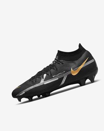 Nike Phantom GT2 Pro Dynamic Fit FG Negros Metal Dorados Metal Plateados Metal Grises Oscuro | MX 2812